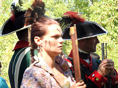 Re-enactment of the siege of Boonesborough, Kentucky by the Shawnee and their allies in 1778.