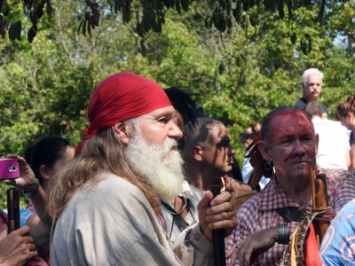 Re-enactment of the siege of Boonesborough, Kentucky by the Shawnee and their allies in 1778.