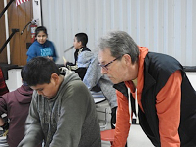 Doug Conwell and student