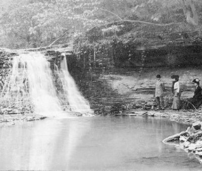 Watching Wolf Pen Brance Waterfall, by Claude Carson Matlack (1878-1944)