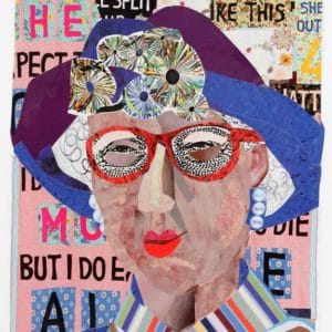 Wonderful Old Women - No. 12 - Bessie (2012) Paper Mosaic 15"x11"