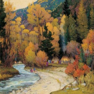 Apache Camp in Hondo Cañon, New Mexico (1920) - Joseph Henry Sharp