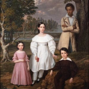 Painting of 4 children, three white and one African American