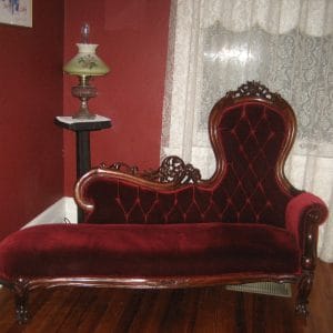 Fainting couch, Bernheimer House, Port Gibson, Mississippi.