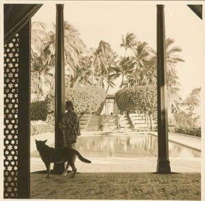 Doris Duke, with dog