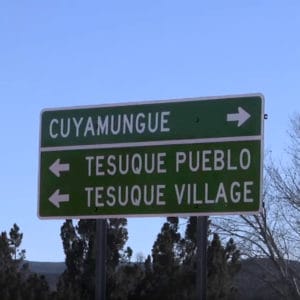 Tesuque Pueblo Highway Sign