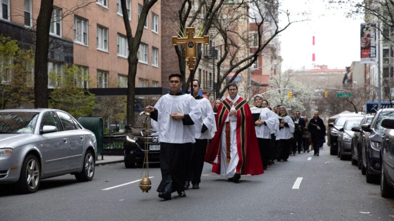 Photo of Palm Sunday procession