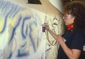 Judy Chicago Painting The Fall Cartoon