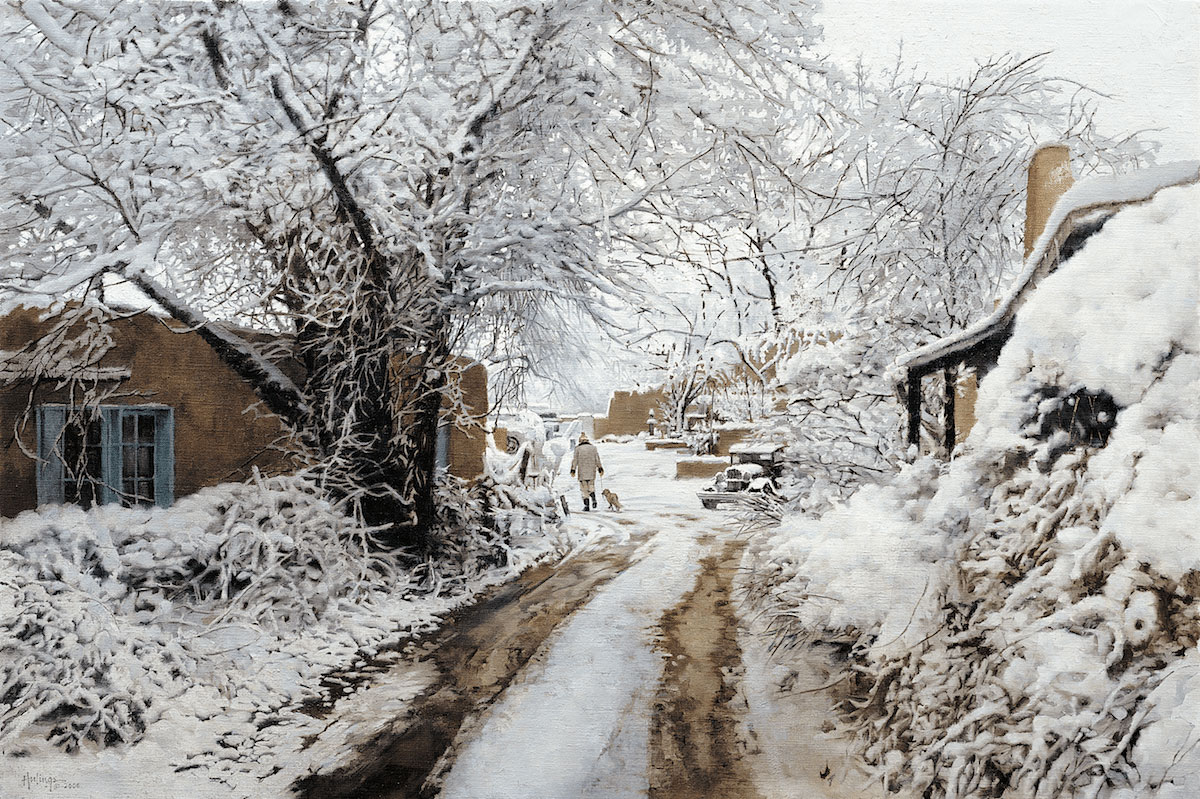 Santa Fe Snow by Clark Hulings