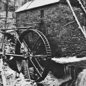 Black and white photo of Wolf Pen Mill possibly 1920s