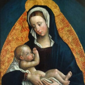 Painting of the Virgin nursing Infant Jesus