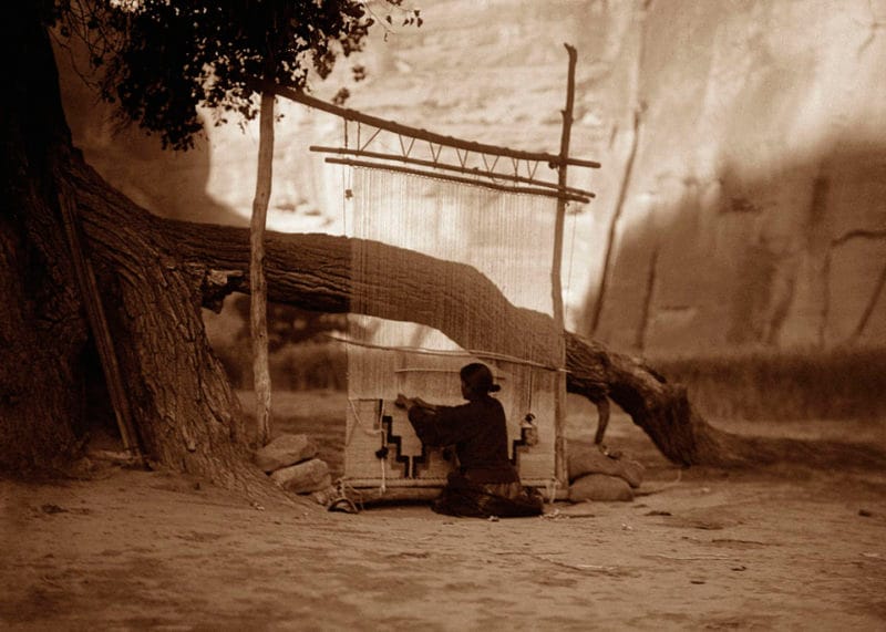 Edward S. Curtis - Navajo Weaver