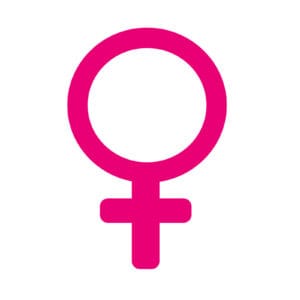 Pink female gender symbol