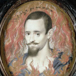 Scan of painting "A man consumed by flames"