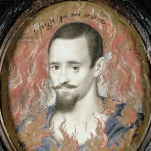 Scan of painting "A man consumed by flames"