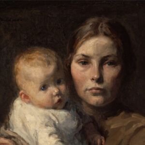 Painting by Gari Melchers of mother and child