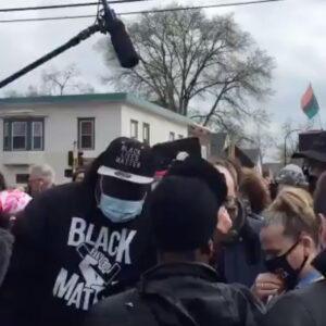 Photo of George Floyd square when verdict was announced