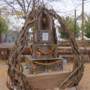 Photo of anonymous artwork in Santa Fe Railyard Park