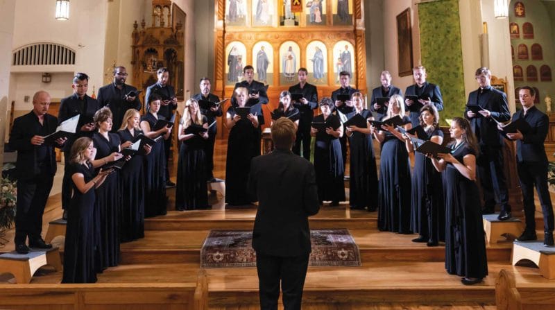 Photo of the Santa Fe Desert Chorale performing