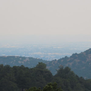 Photo of smoke over Santa Fe, New Mexico